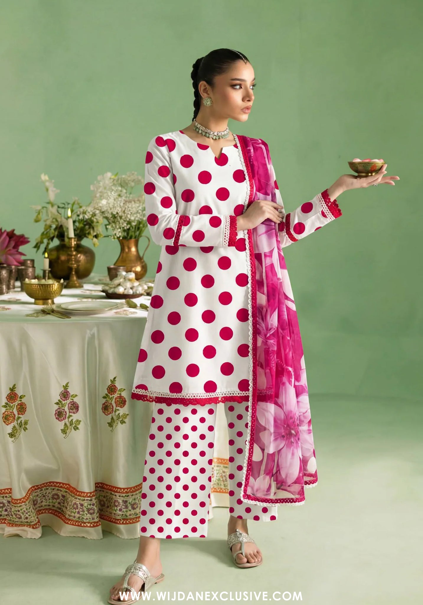 A Dots by Aalaya | Unstitched Printed Lawn Vol-02 Collection - 2026 (D-01)
