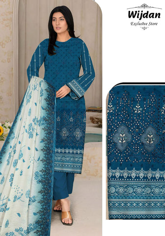 Wijdan Digital Print Embroidered Voil Dupatta Collection'25 D-01