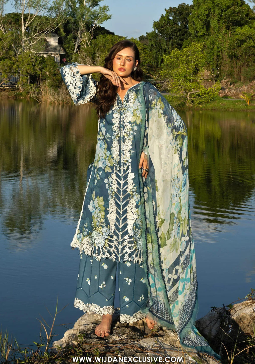 Elaf Signature Unstitched Printed Embroidered Lawn Collection - 2026 ESA-7B SEA ENCHANTRESS