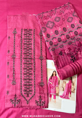 Suzaina Unstitched Printed Embroidered Lawn Collection - 2025 by Wijdan ART-10