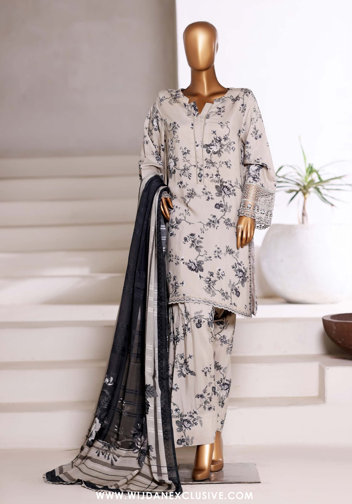Malika by Sadabahar | Stitched Viscose Farshi Shalwar Vol-II Collection - 2025 (WHITE)