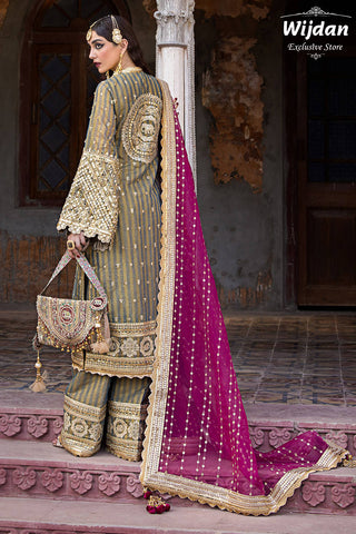 Talpur Dynasty - Zarlish Embroidered Wedding Collection By MNR D-01 NAWAB SAHIBA