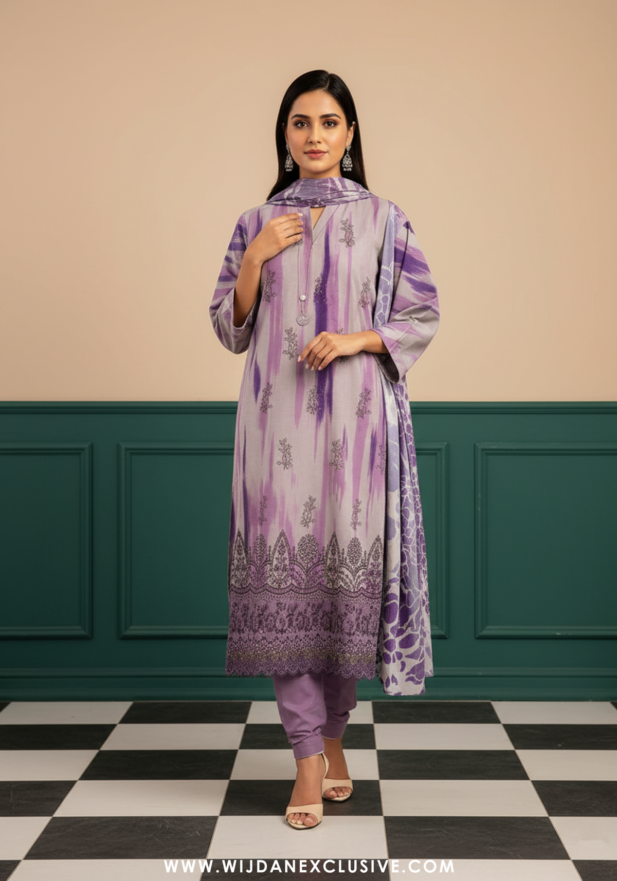 Abrish By Sobia Waseem | Unstitched Doriya Linen Embroidered Collection - 2025 D-05