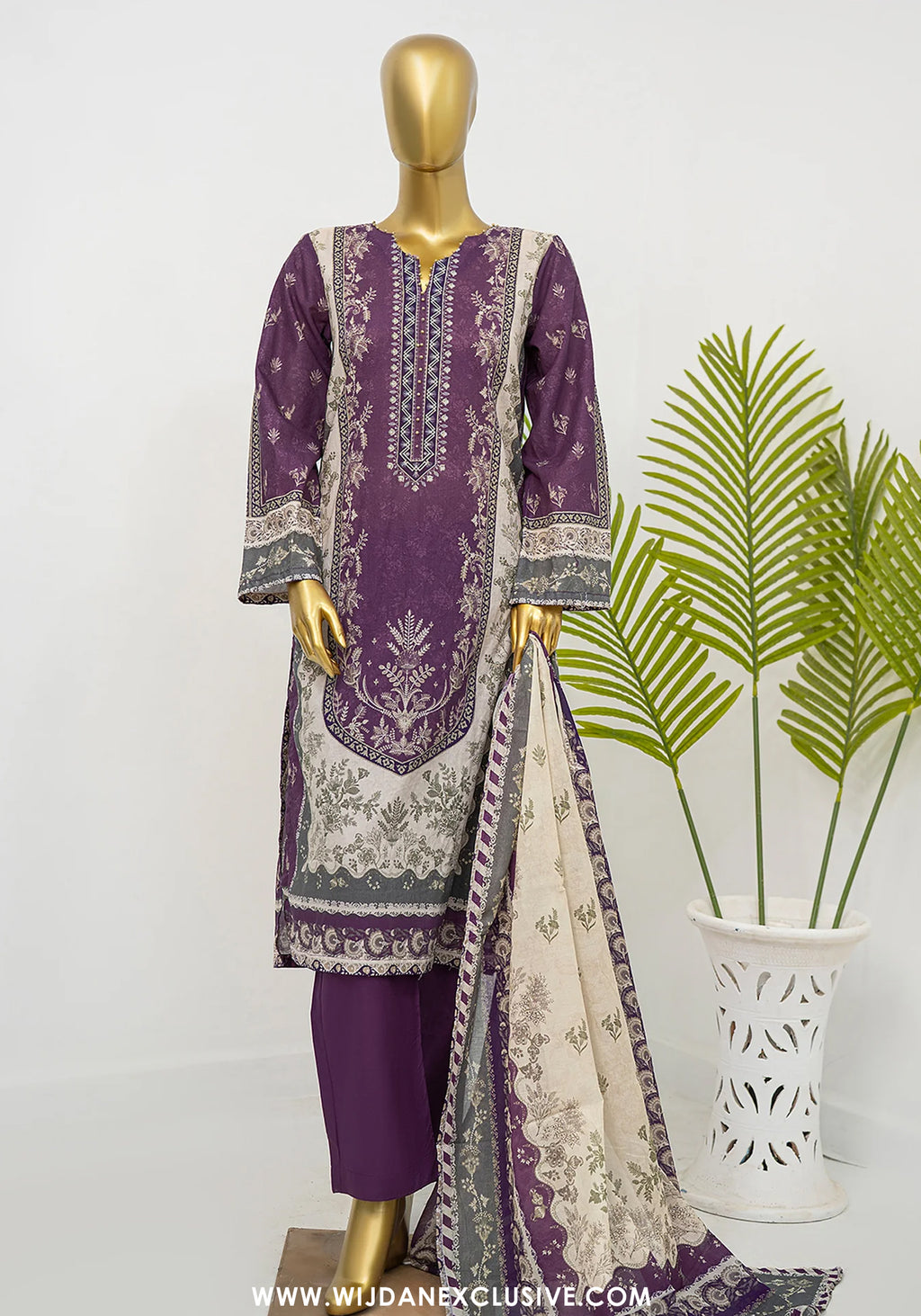 Bin Saeed Stitched Exclusive Printed Lawn Vol-08 Collection – 2026 (D-01)