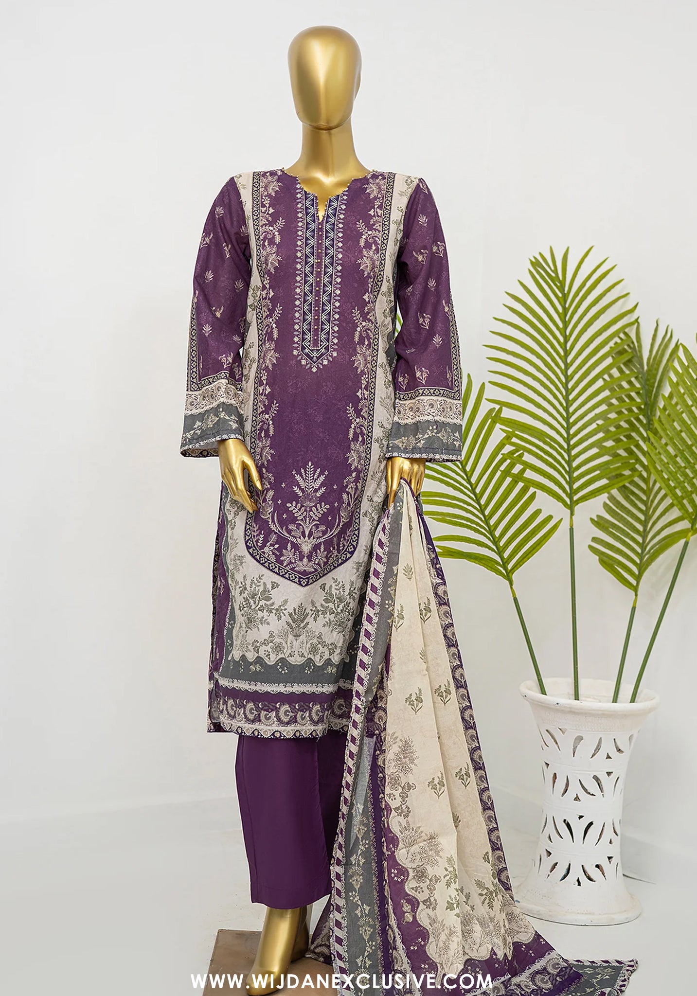 Bin Saeed Stitched Exclusive Printed Lawn Vol-08 Collection – 2026 (D-01)