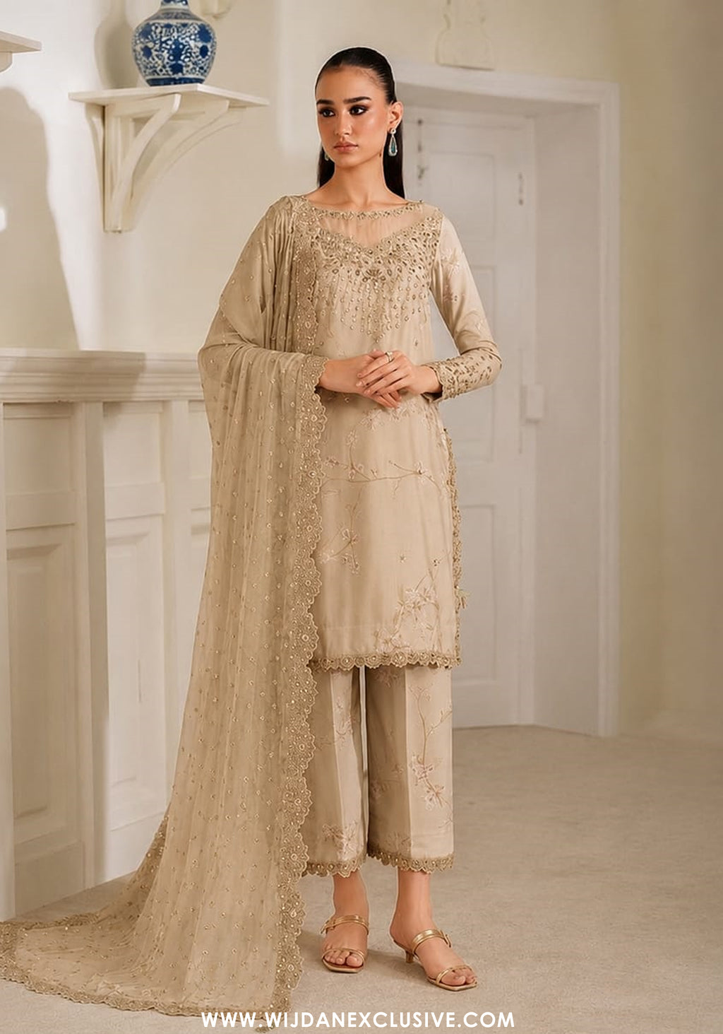 La'Royale by Wijdan | Stitched Print Formal Raw Silk Collection - 2026 (D-01)