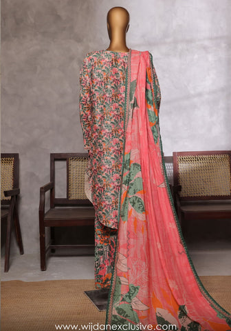 Bin Saeed Exclusive 3pc Front Open Cutwork Collection'25 Vol-03 D-01