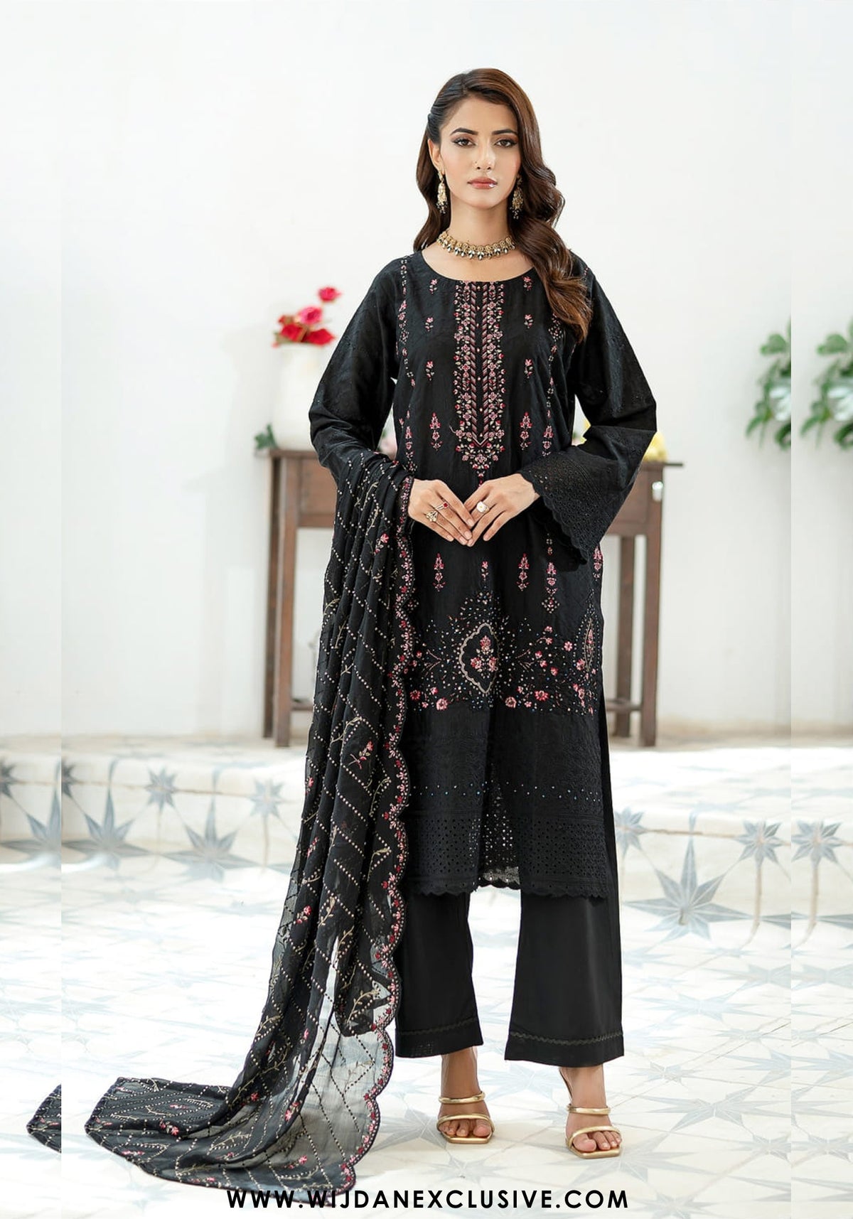 Gulkari by Wijdan | Unstitched Embroidered Cotton Chikankari Collection - 2025 (NAZAKAT)