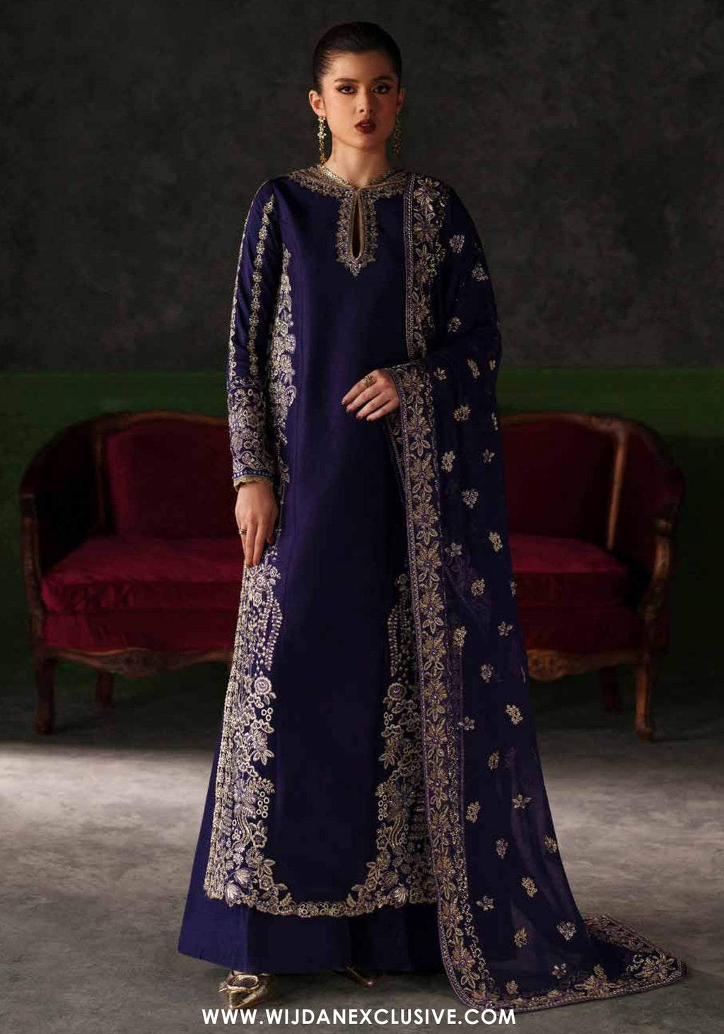 Verve by Emaan Adeel | Unstitched Embroidered Formal Silk Edit'26 (AZURE SAPPHIRE)