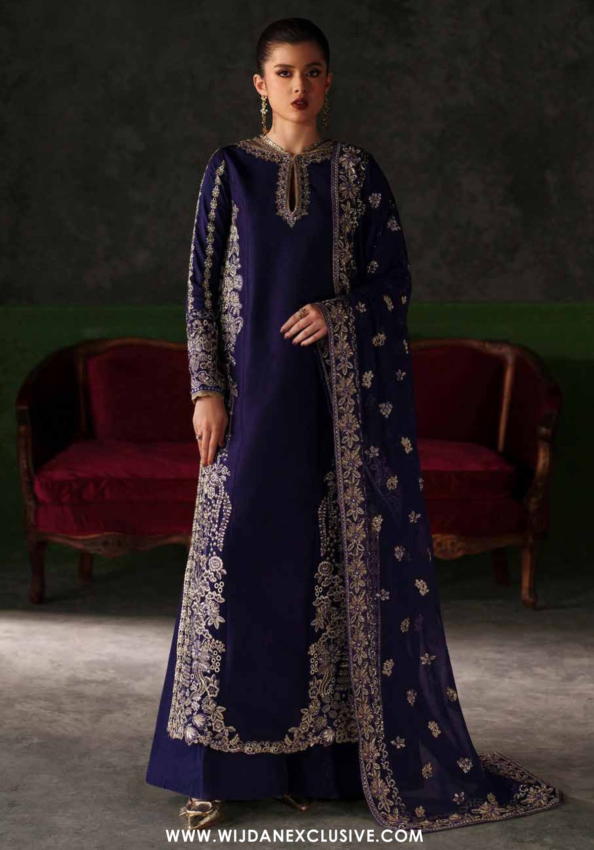 Verve by Emaan Adeel | Unstitched Embroidered Formal Silk Edit'26 (AZURE SAPPHIRE)