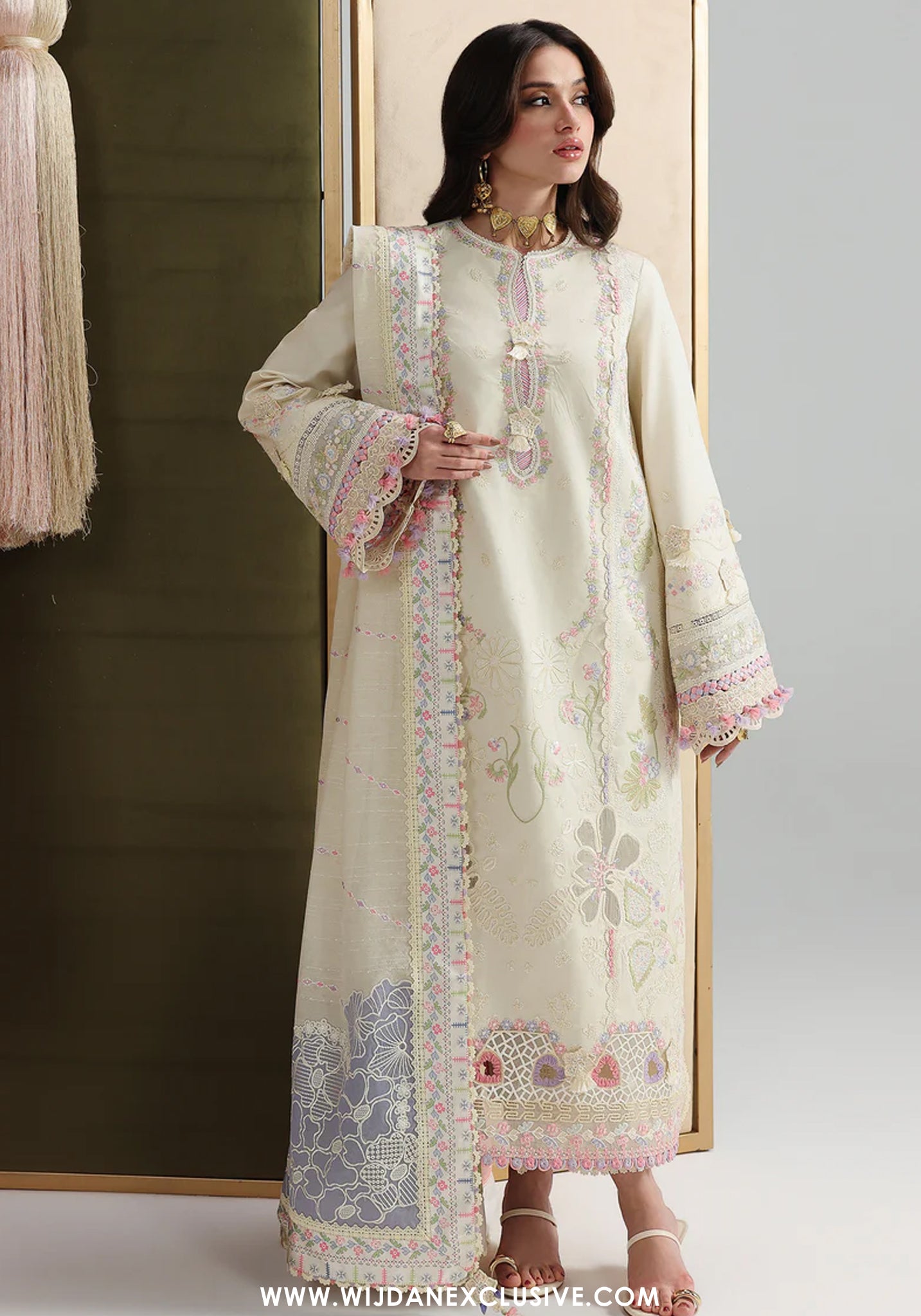 Qalamkar Unstitched Embroidered Festive Lawn Collection - 2026 (ELMA)
