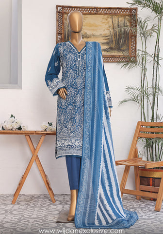 HZ Dastan Slub Lawn Embroidered Collection'25 Vol-03 D-01