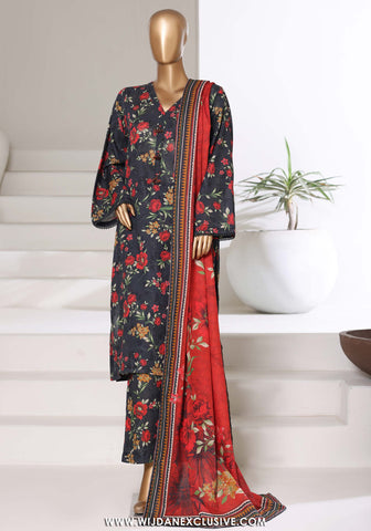 Sadabahar Stitched Printed Khaddar Vol-03 Collection - 2025 (DARK GREY)