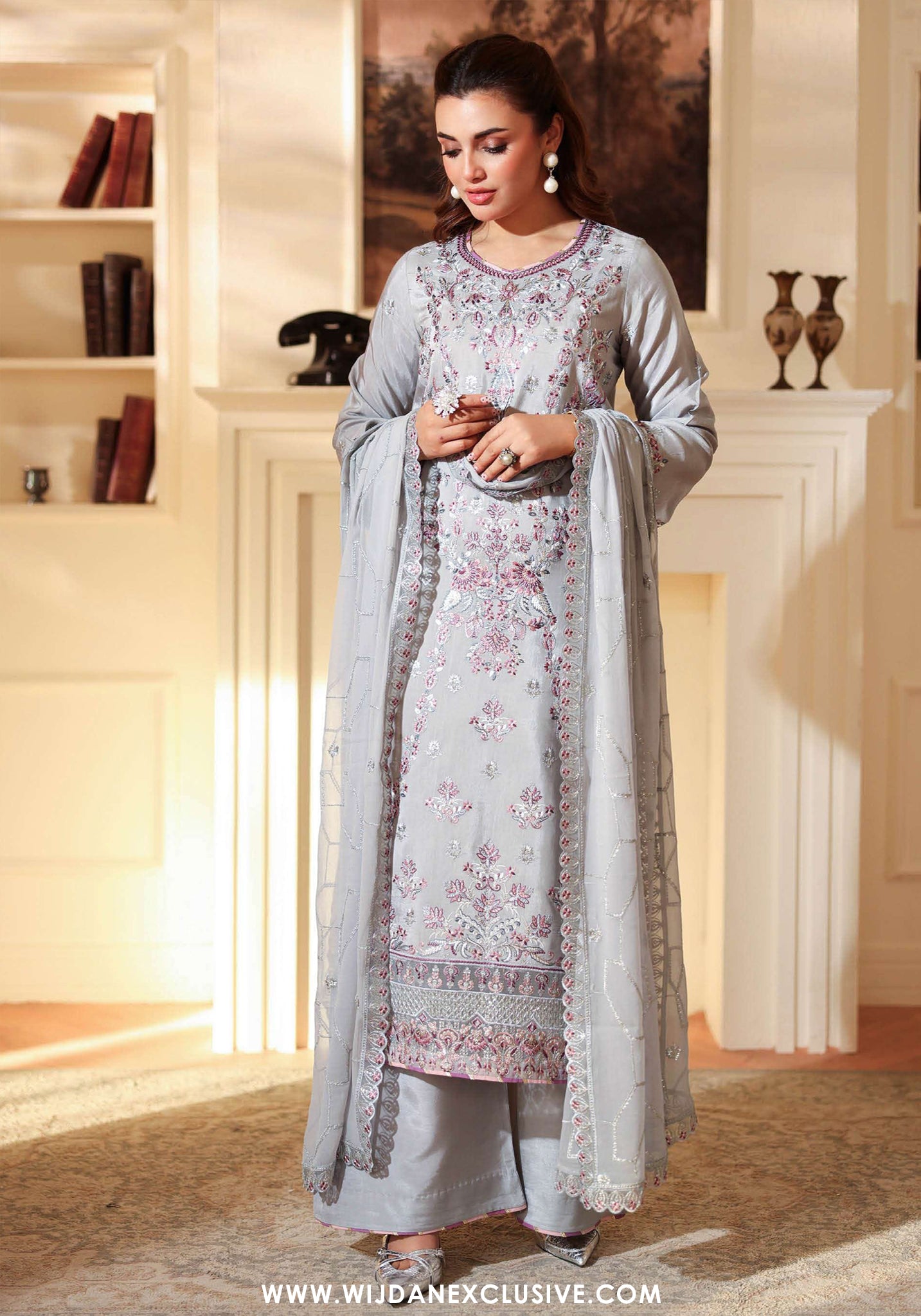Aangan by Ramsha | Unstitched Rawsilk Vol-II Formal Collection - 2025 AA-209