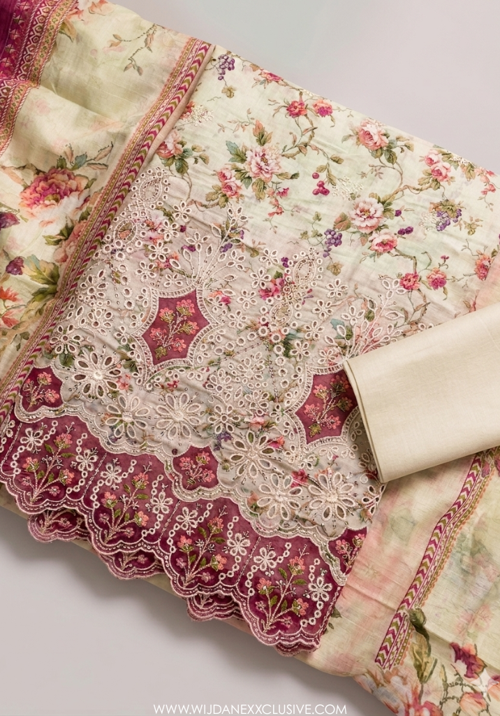 Bin saeed Unstitched Embroidered Vol-02 Collection - 2026 (D-03)