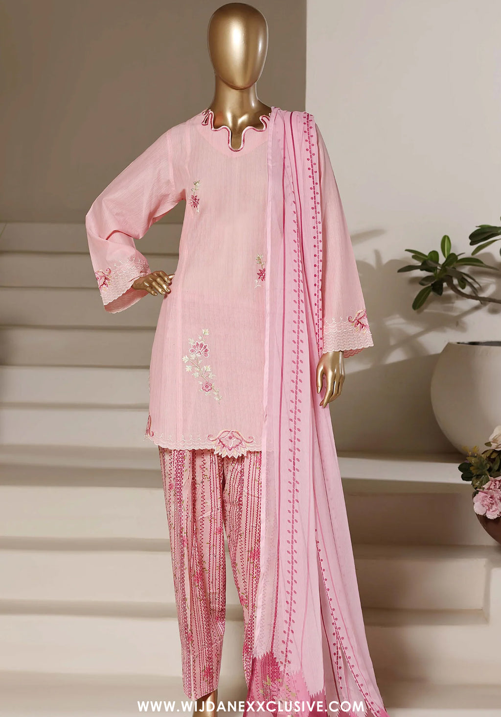 Eclair by Sadabahar | Stitched 3pc Embroidered Lawn Vol-02 Collection - 2026 (D-01)