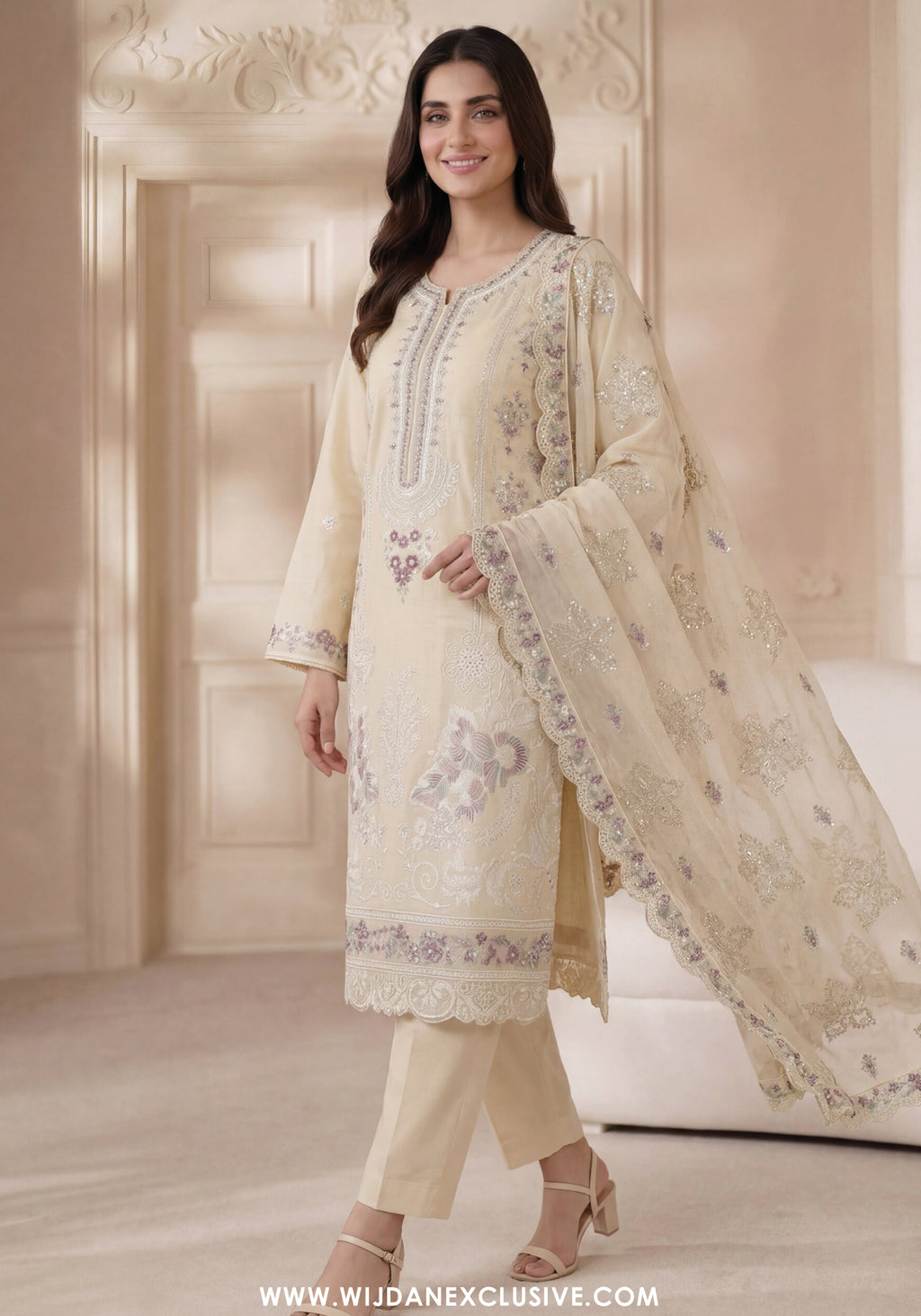 Dhamak by Wijdan | Unstitched Formal Premium Bana Dora Collection - 2026 (D-01)