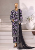 Sadabahar 3PC Stitched Luxury Embroidered Viscose Collection - 2025 (BLACK)