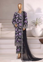 Sadabahar 3PC Stitched Luxury Embroidered Viscose Collection - 2025 (BLACK)