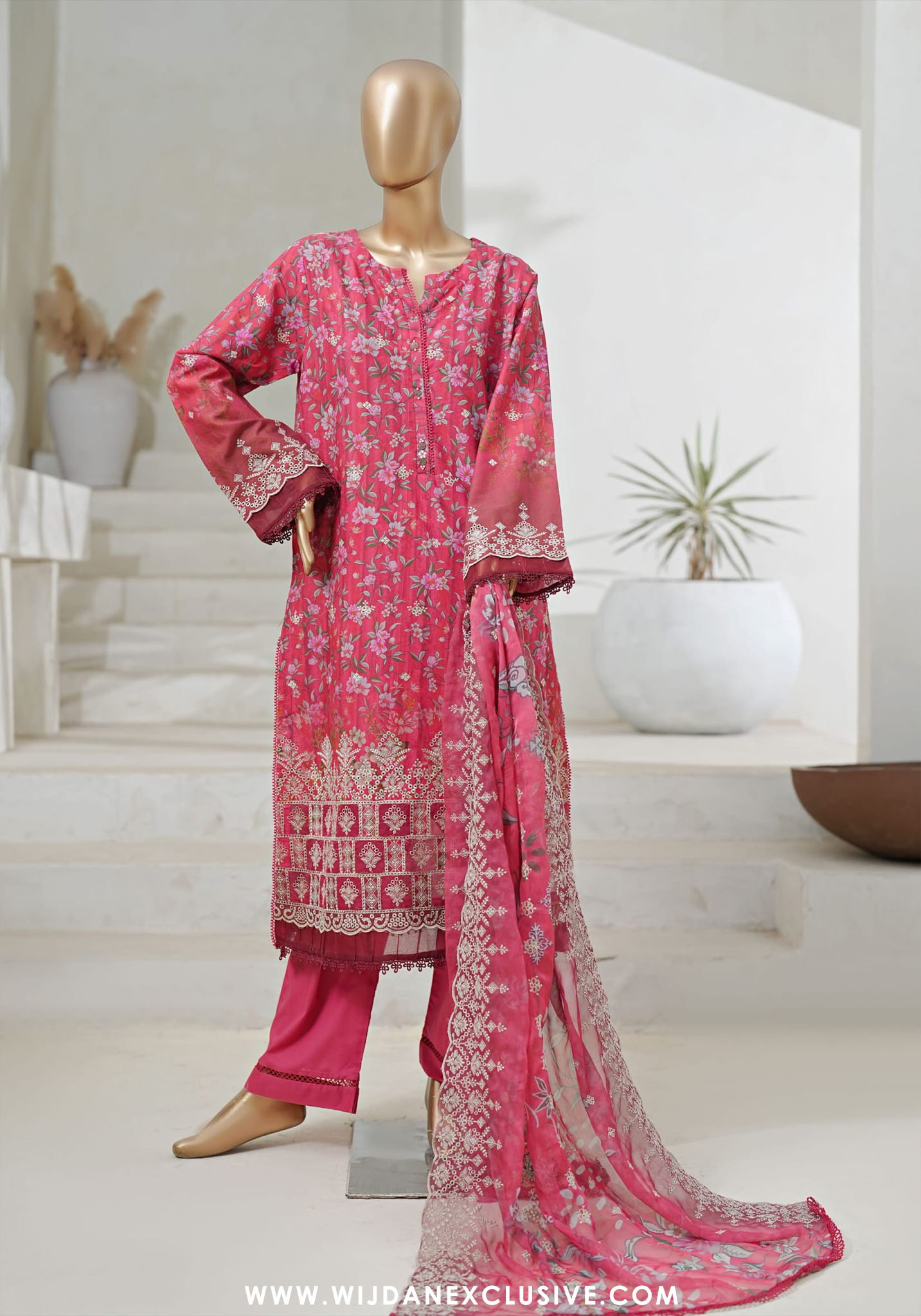 Sadabahar 3pc Cutwork Chikankari Vol-02 Collection - 2025 SB-CKL-01