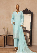 HZ Majestic Stitched 3pc Embroidered Silk Collection - 2026 (D-01)