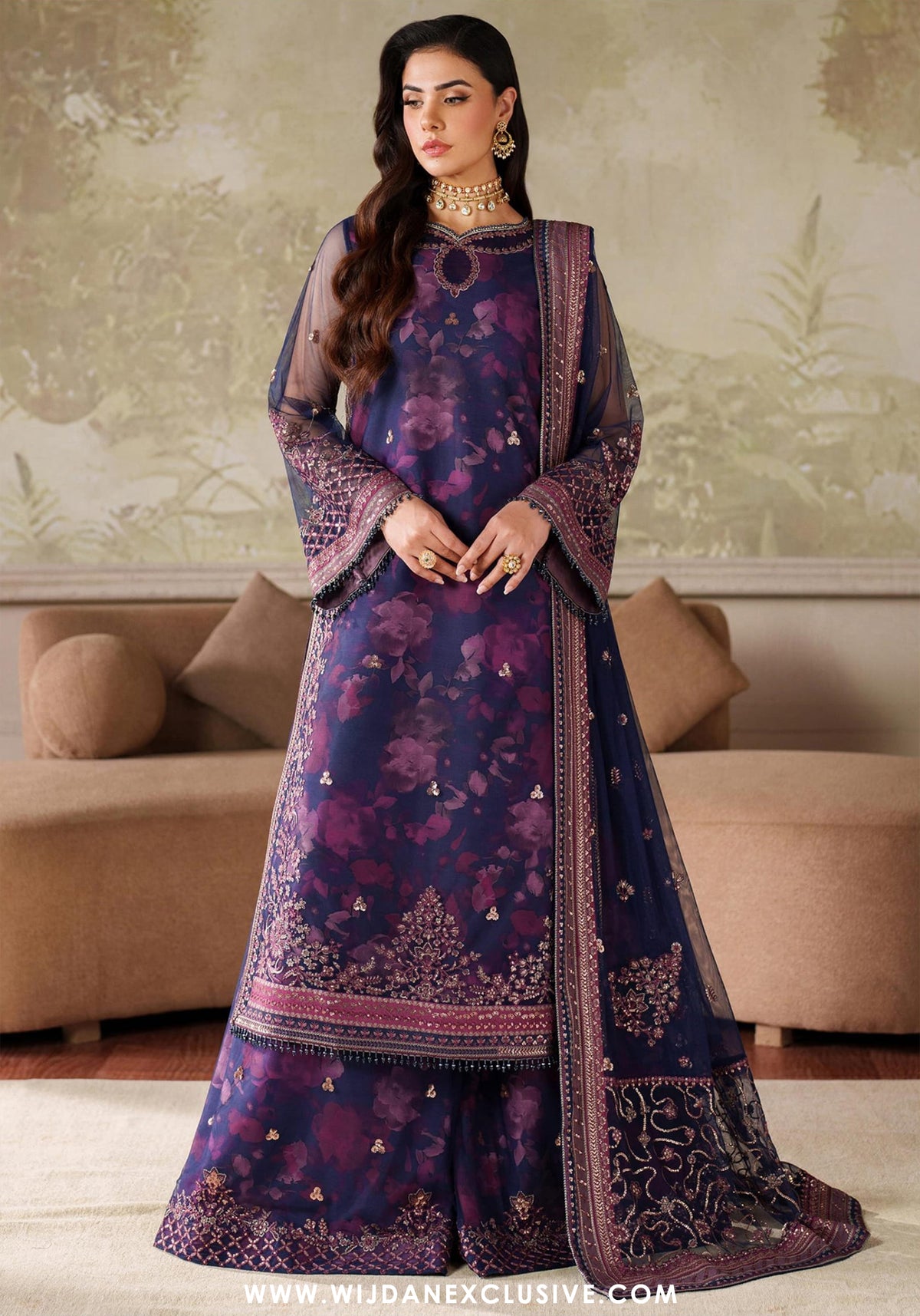 Zarif Zaneera Unstitched Printed & Embroidered Formals Collection - 2025 (ASRA)