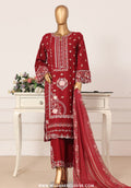 Bin Saeed Stitched Luxury Embroidered 3pc Vol-III Collection - 2026 (D-01)