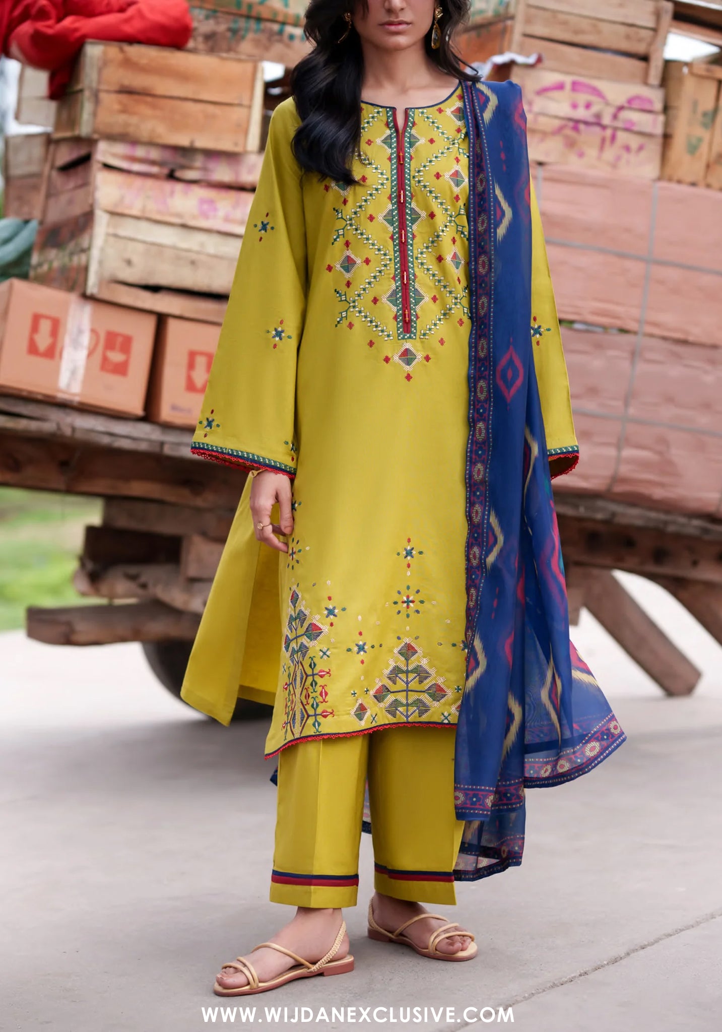 Safarnama by Casual Lite | Stitched Embroidered Lawn Collection - 2026 (D-01)