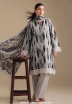 Cut & Style by Mahay | Unstitched Fancy Lawn Vol-02 Collection - 2026 (D-01)