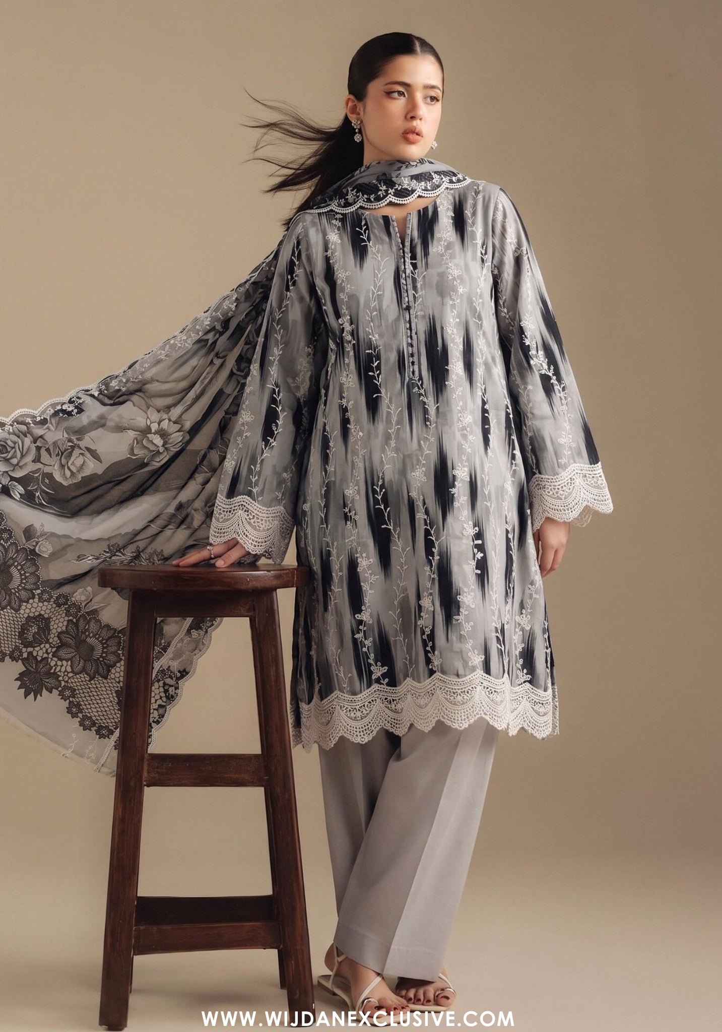 Cut & Style by Mahay | Unstitched Fancy Lawn Vol-02 Collection - 2026 (D-01)