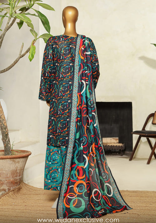 Bin Saeed Exclusive Printed With Farshi Shalwar 3pc Coll Vol-01 D-01