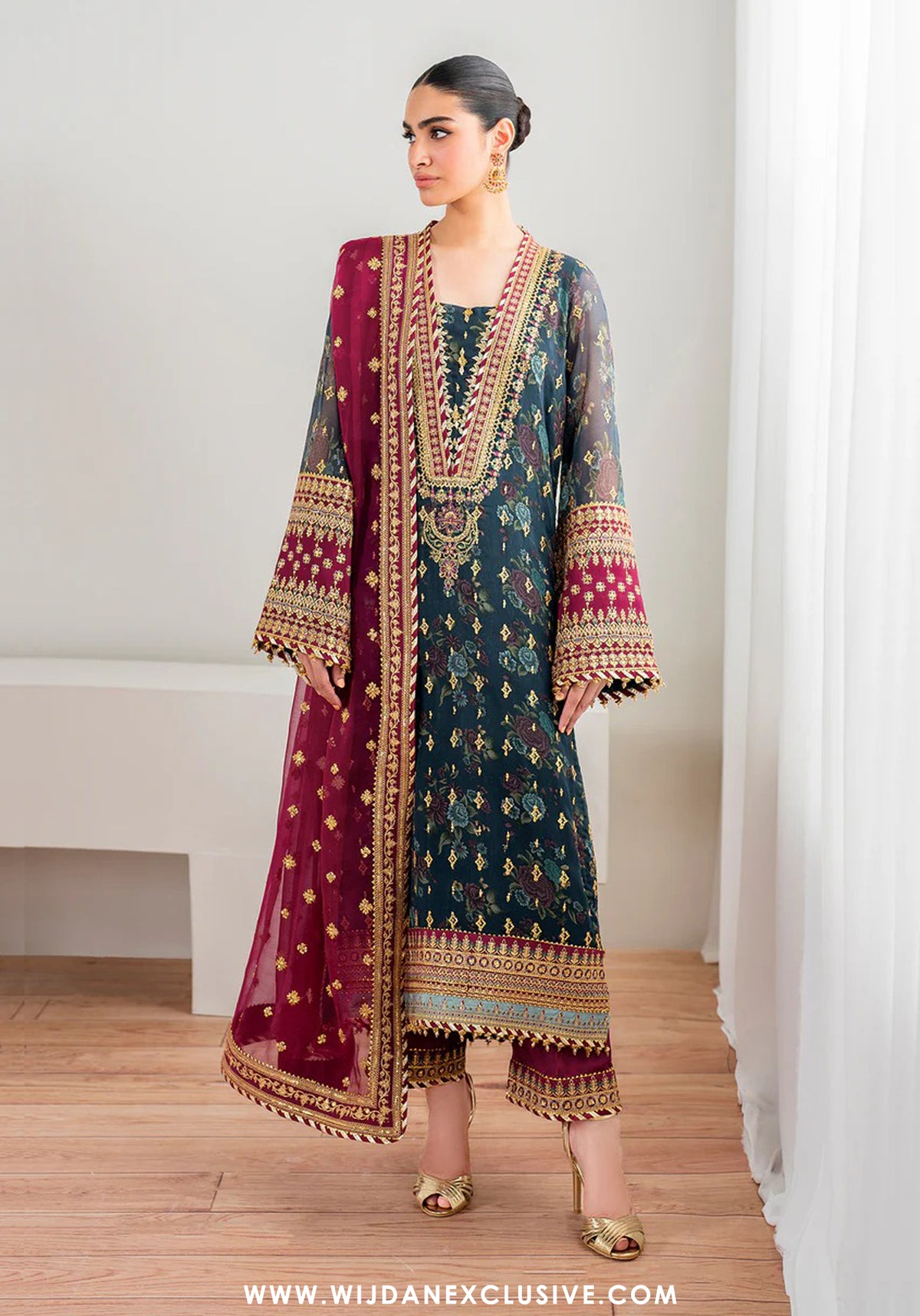 Baroque 3PC Unstitched Embroidered Chiffon Collection UF-689