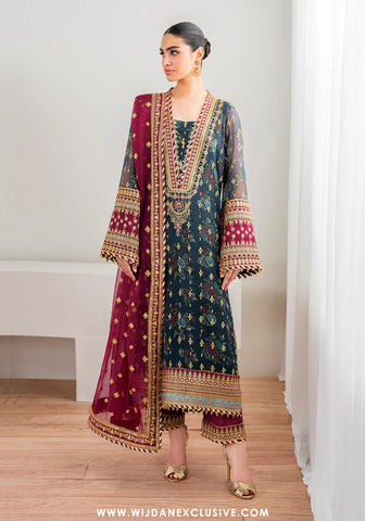 Baroque 3PC Unstitched Embroidered Chiffon Collection UF-689