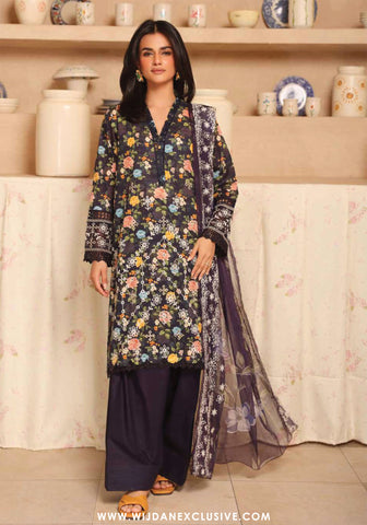 Aleeha Unstitched Embroidered Lawn Chikankari Collection - 2025 by Johra JH-944