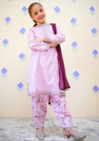 Shanzey Stitched Kids Embroidered Farshi Edit - 2025 (LILAC)