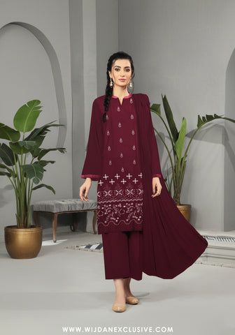 Anam by Wijdan Unstitched Fancy Dhanak Collection - 2025 D-06