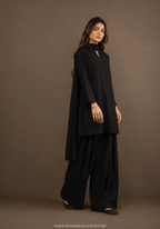 The Noir Essence Plain Black Unstitched Collection - 2026