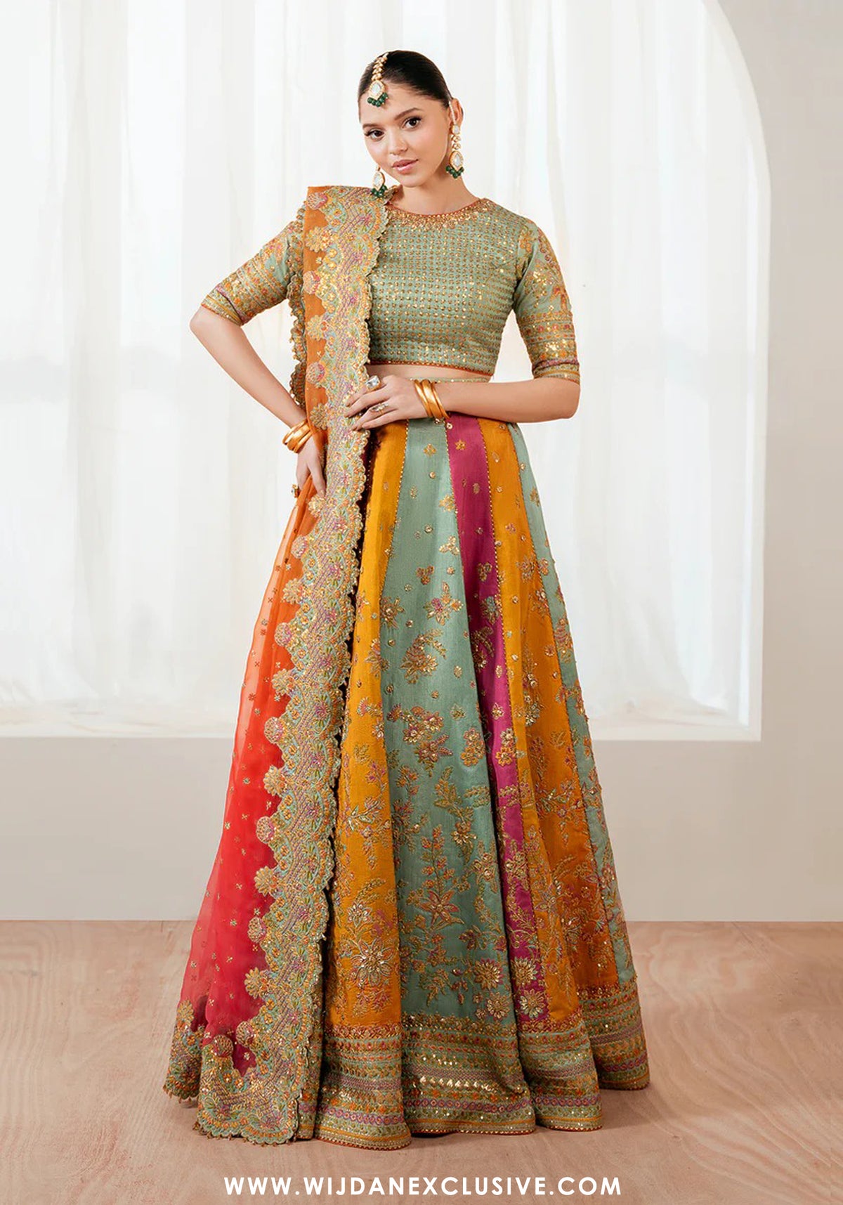 Baroque Unstitched Embroidered Raw Silk Collection UF-4036