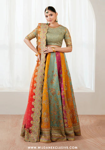 Baroque Unstitched Embroidered Raw Silk Collection UF-4036