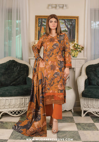 Sephora Unstitched Leather Zari Printed Collection - 2025 Series-V D-07