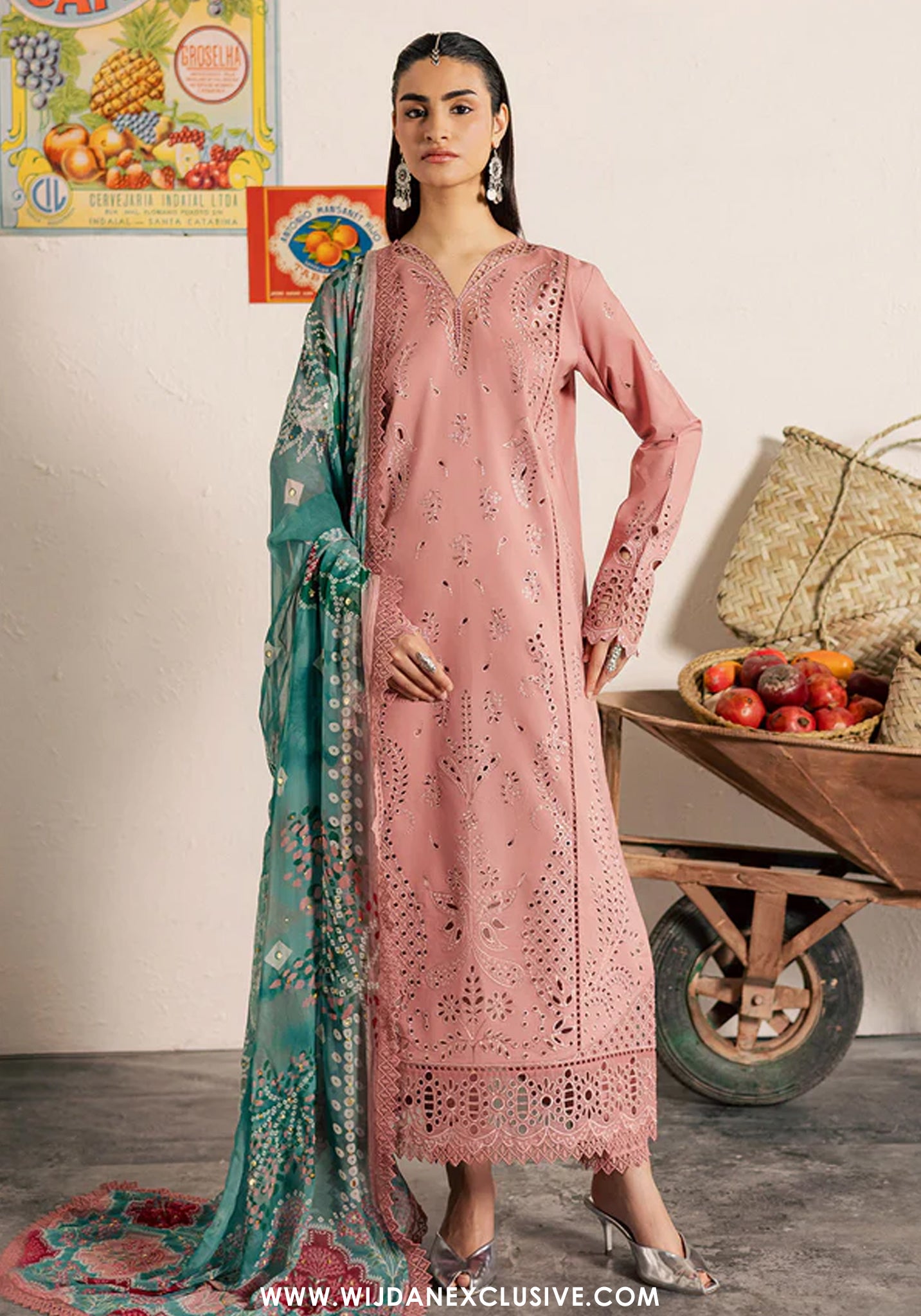 Bazaar by Nureh | Unstitched Embroidered Lawn Collection - 2026 (NE-252)
