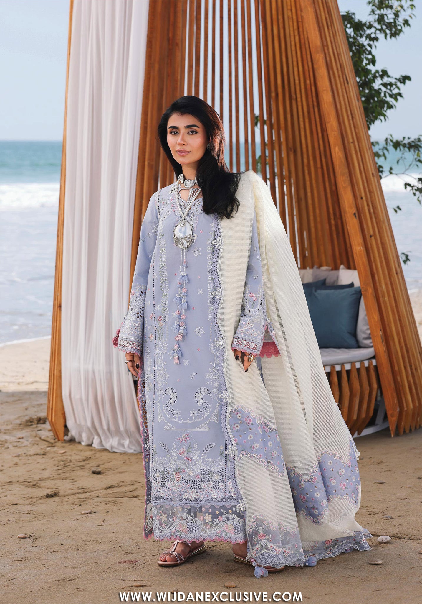 Sahil by Qalamkar | Unstitched Luxury lawn Collection - 2026 SA-08-ZAYNA