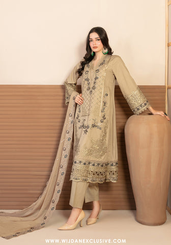 Tawakkal Mahani Semi-Stitched Fancy Embroidered Collection - 2025 D-4313