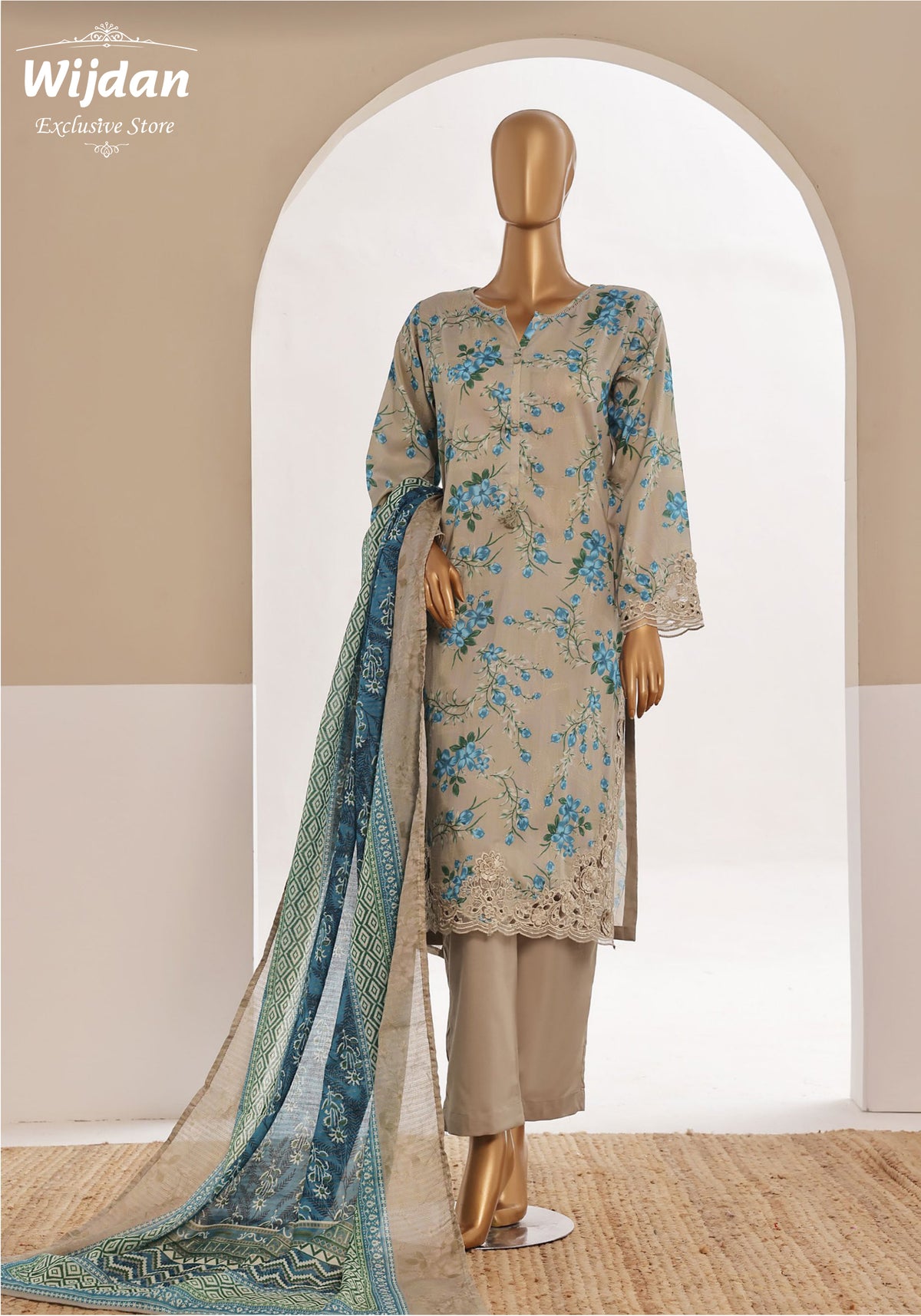 Sadabahar Cutwork Embroidered Lawn Collection Vol-IV D-01