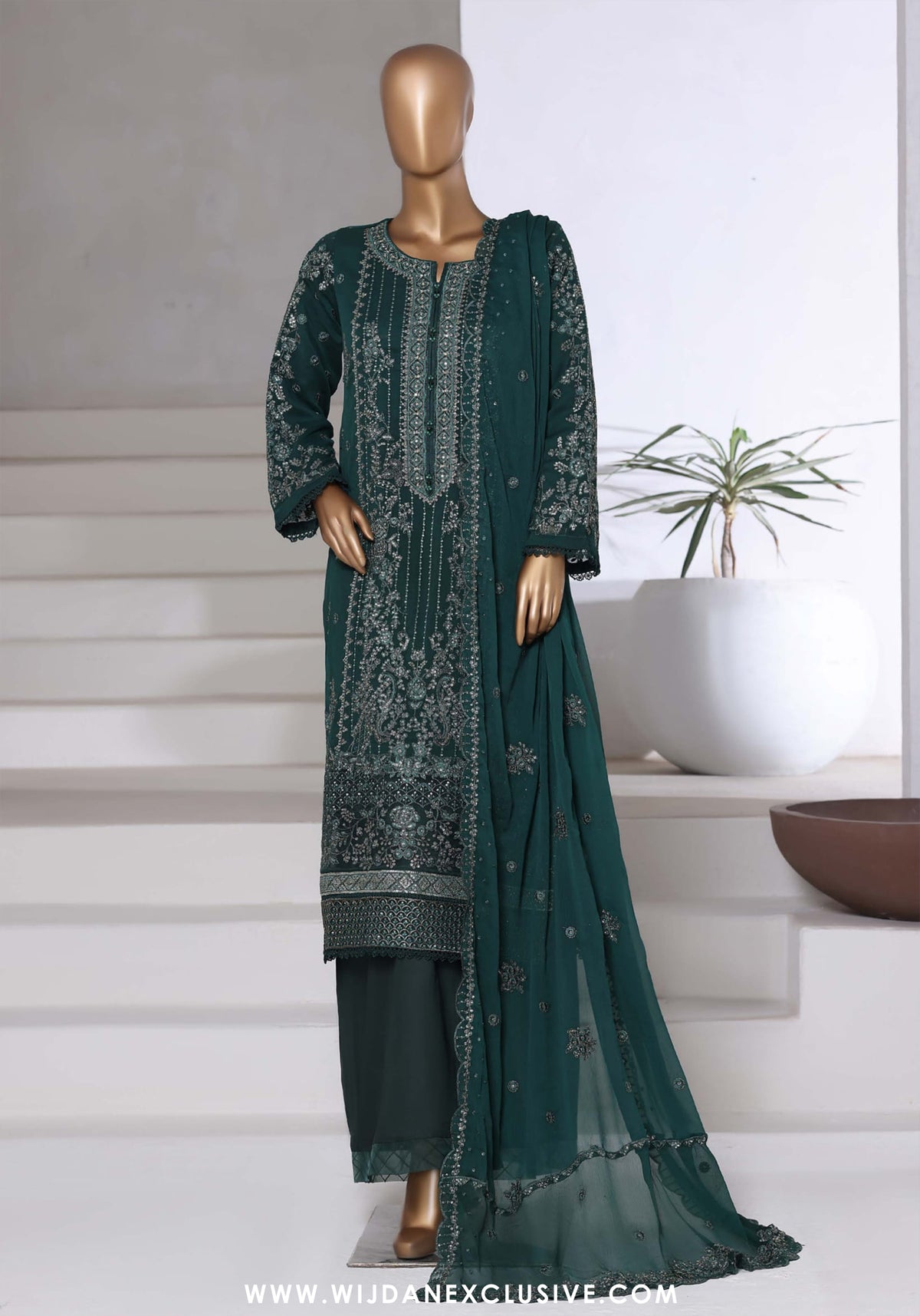 Afsanay by Sadabahar | Stitched Luxury Chiffon Vol-14 Collection - 2025 (GREEN)