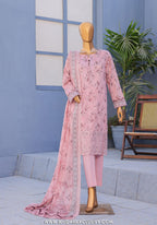 HZ Premium Unstitched Embroidered Lawn Collection - 2026 PEC-606