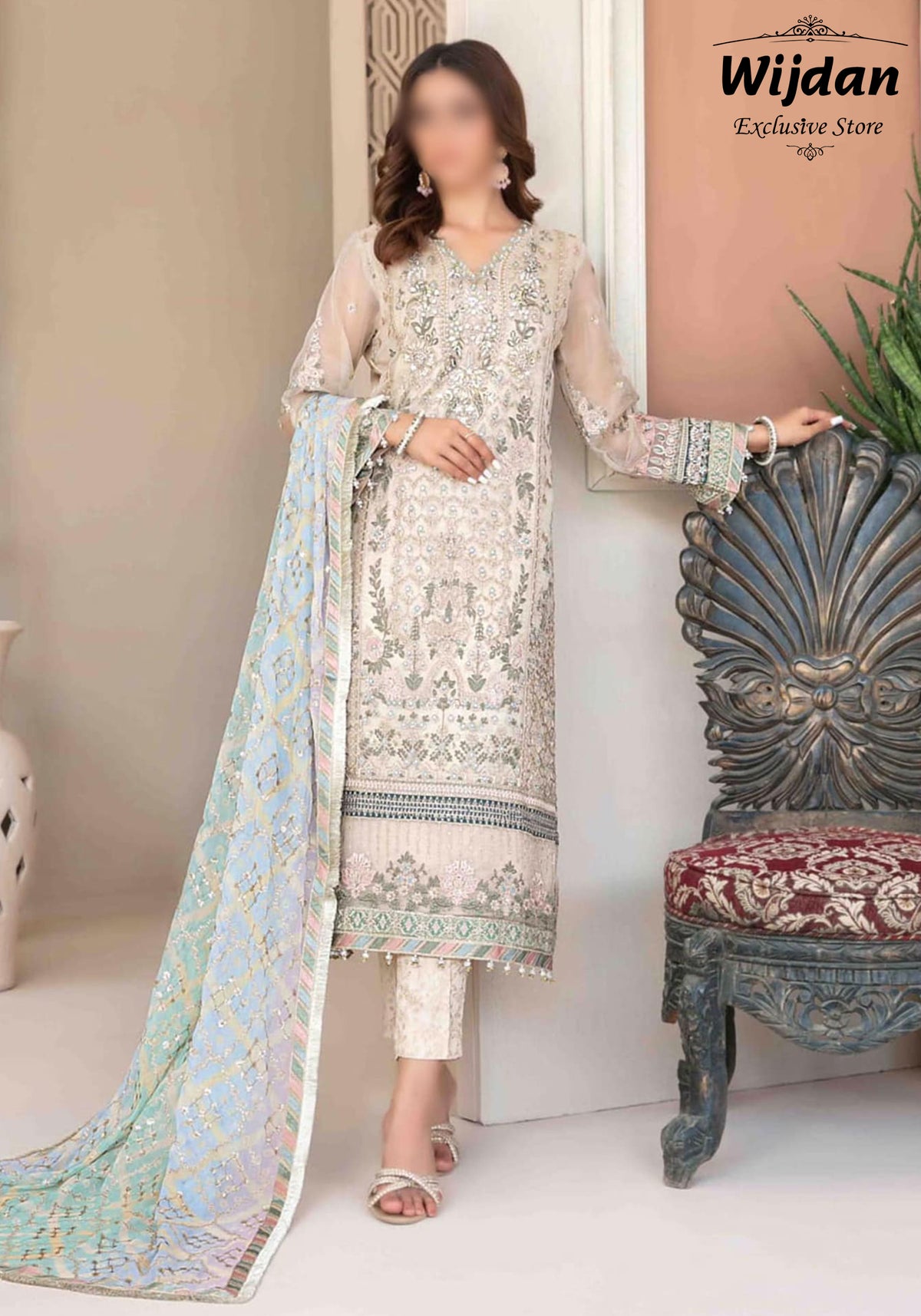 Fenella Embroidered Fancy Collection’24 by Tawakkal D-01