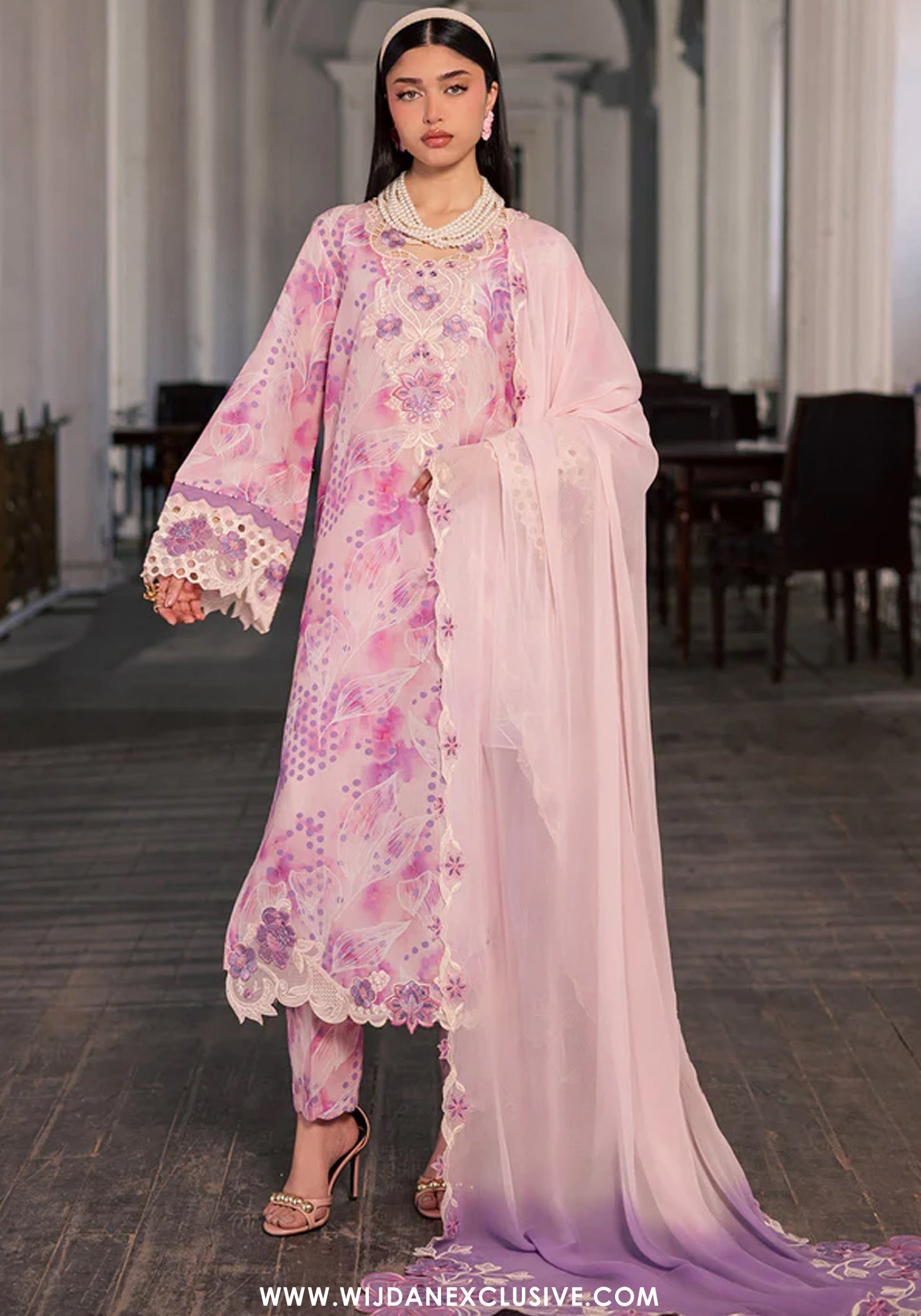 Nureh Maya Unstitched Embroidered Printed Lawn Collection - 2026 (NS-165)