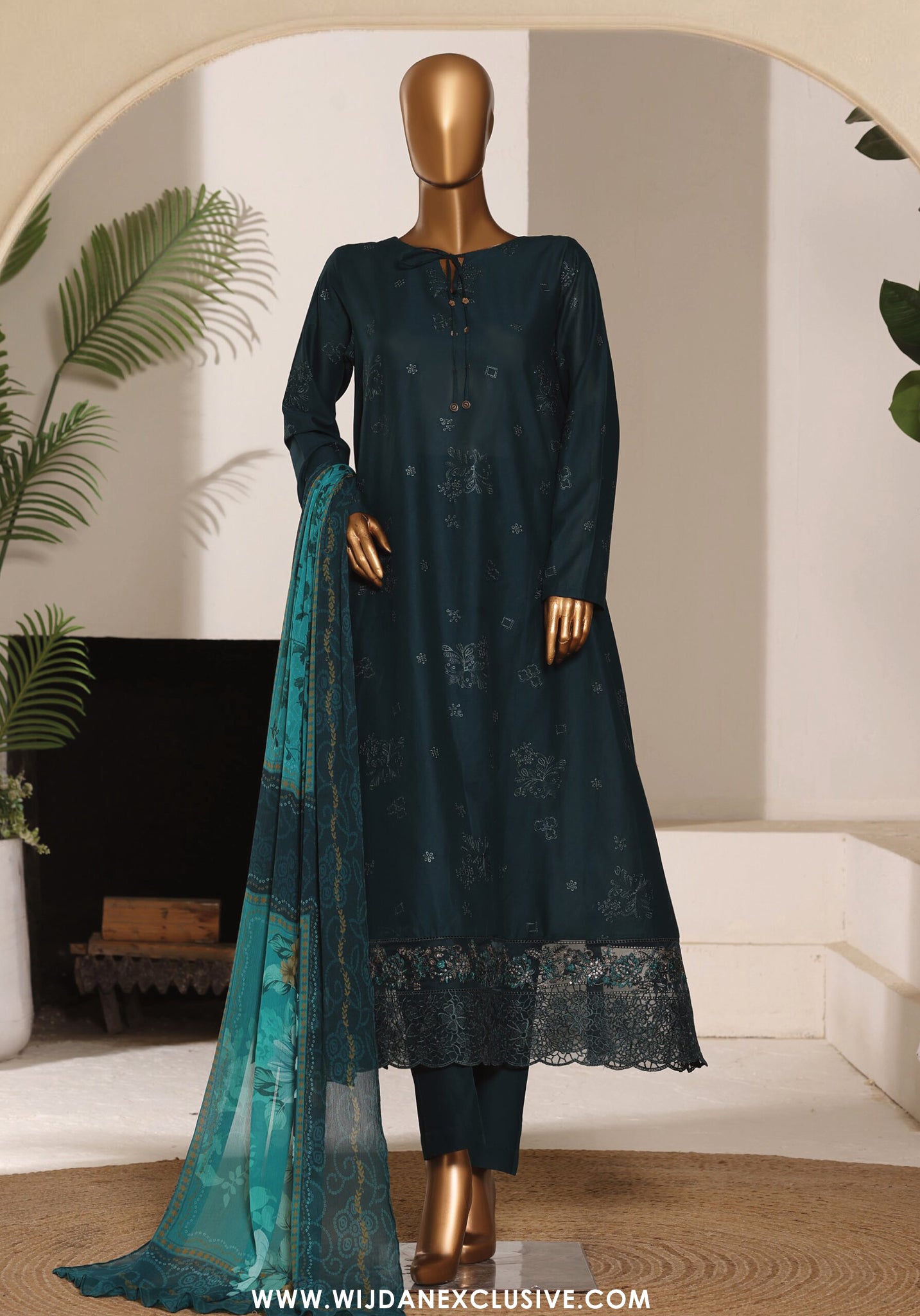 HZ Stitched Casuals Soft Embroidered Frock Collection – 2026 (D-01)