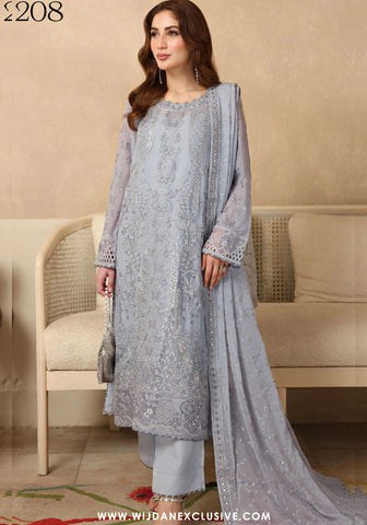 Ramsha Sonehri Unstitched Embroidered Chiffon Collection - 2025 Vol-02 BB-208